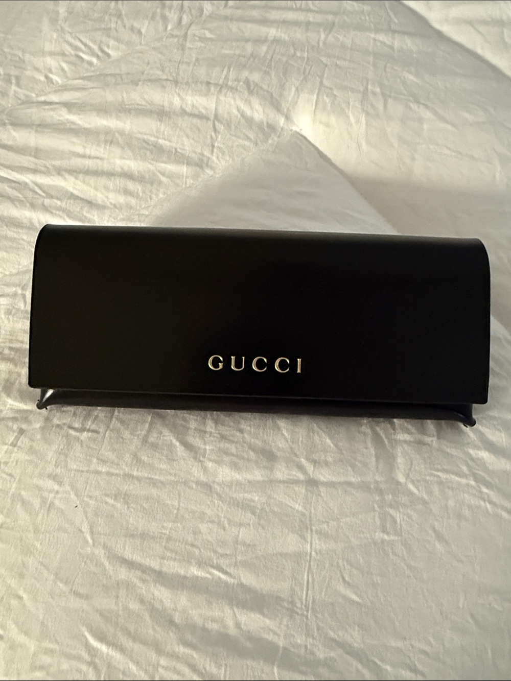 Gucci Black Sunglasses Case with Gold Logo